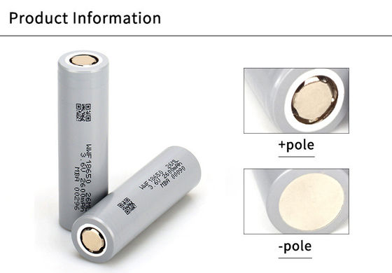 3.6V 2600mAh pin Li-ion sạc lại 18650 pin nhiệt độ thấp