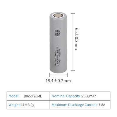 2000mAh pin lithium ion trụ MSDS pin nhiệt độ thấp
