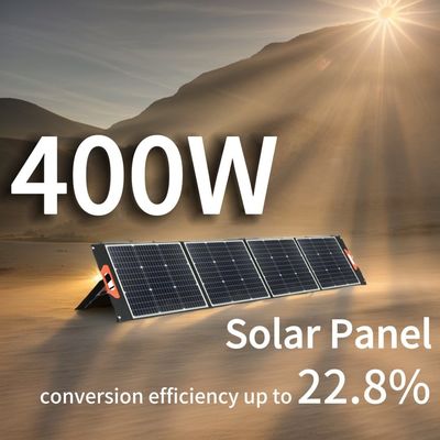 UN38.3 Bảng quang điện di động 400 Watt Bảng năng lượng mặt trời cắm trại gấp