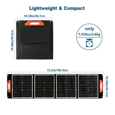 UB-120 22,8% Hiệu suất chuyển đổi tấm pin mặt trời silic monocrystalline gấp 120W