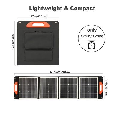 19V 5.3A tấm pin mặt trời gấp xách MSDS tấm pin mặt trời gấp cho cắm trại