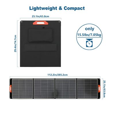 12V-39V 400W Single Crystal Multi-Function Foldable Portable Solar Cell Notebook Cắm trại