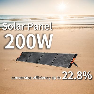 Mức cân nhẹ 5,15kg Black 200W Photovoltaic Solar Panel với hiệu quả chuyển đổi cao