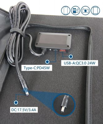 Bảng năng lượng mặt trời di động 60W chống bụi / chống nước cho trạm cắm trại