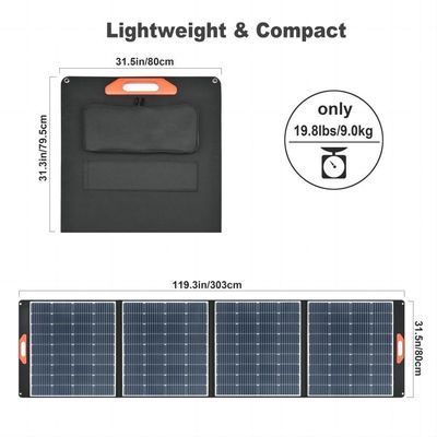 22.8% Hiệu quả chuyển đổi tấm pin mặt trời di động cho điện thoại thông minh Máy tính xách tay Cắm trại