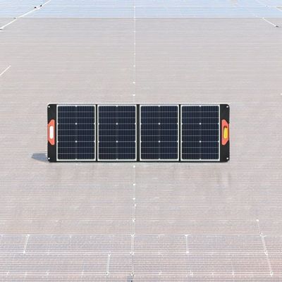 Bộ sưu tập năng lượng mặt trời PV có thể gập lại cho nhà máy điện và chuyến đi cắm trại 100W 12V Đứng điều chỉnh