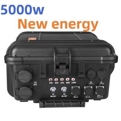 5000W AC Outlet Nhà máy năng lượng mặt trời di động Máy phát điện khẩn cấp Inverter sạc lại Ngân hàng điện với 110V / 220V