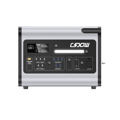 2048wh Trạm điện mặt trời với bảng điều khiển biến tần và nguồn điện di động 220V AC