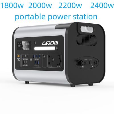 Cung cấp điện khẩn cấp di động 2200W Lưu trữ năng lượng cho các hoạt động ngoài trời gia đình