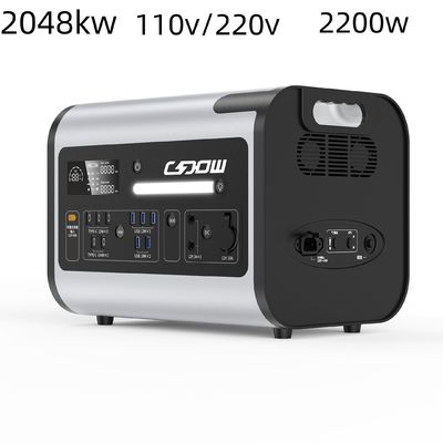 2200W siêu mạnh Lithium Iron Phosphate Nhà máy điện di động với tùy chỉnh