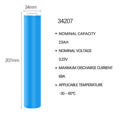 34207 3.2V pin Lithium Iron Phosphate 23Ah Vỏ nhôm hình trụ