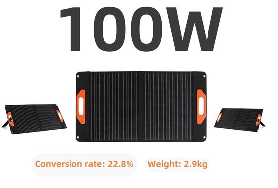 Bảng pin mặt trời tinh thể đơn màu đen 100W pin mặt trời tinh thể đơn Silicon