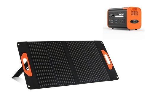 Nguồn cung cấp năng lượng Các tấm pin mặt trời gấp silicon đơn tinh thể cho RV cắm trại 60W 100W 200W