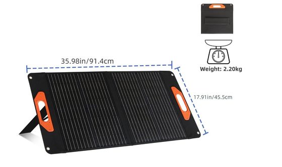 Các tấm pin mặt trời chống nước 60W cho cắm trại sạc bền vững