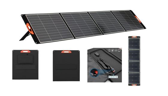 60W 100W 200W 400W Monocrystalline Silicon tấm pin mặt trời với chứng nhận CE màu đen