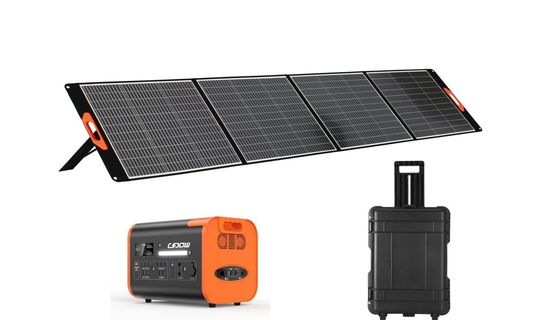 Black Power tấm pin mặt trời 400W Nhà ngoài trời tấm pin mặt trời gấp lên