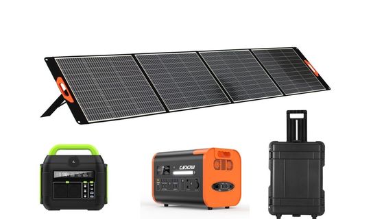 Black Power tấm pin mặt trời 400W Nhà ngoài trời tấm pin mặt trời gấp lên