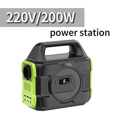 TYPE C Input/Output 5V/2.4A Máy phát năng lượng mặt trời di động 200W với đầu ra AC sóng sửa đổi