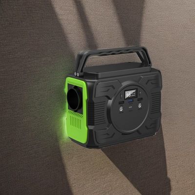 Cung cấp điện khẩn cấp ngoài trời 200W với pin lithium và thiết kế đèn pha