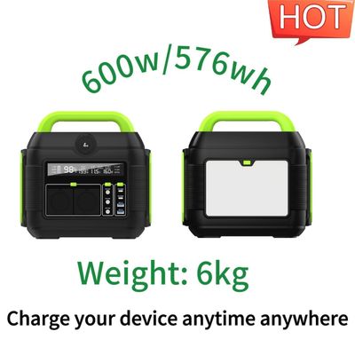 MPPT Nhà máy điện di động yên tĩnh 600W Máy phát năng lượng mặt trời với pin lithium