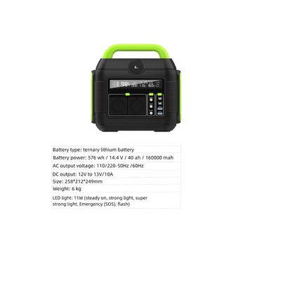 MPPT Nhà máy điện di động yên tĩnh 600W Máy phát năng lượng mặt trời với pin lithium