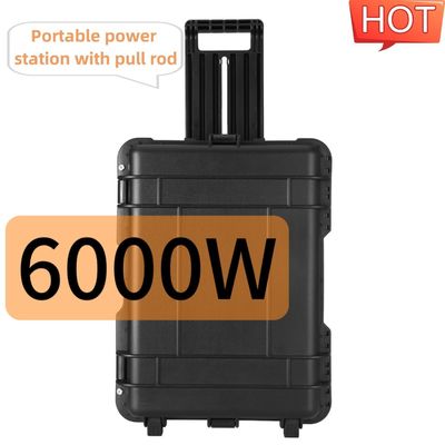 Máy phát năng lượng mặt trời di động ngoài trời đa chức năng 6000W với dòng điện đầu ra AC 15A Max