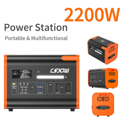 Pure Sine Wave 2200W Trạm điện di động khẩn cấp Trạm điện 2200 Watt