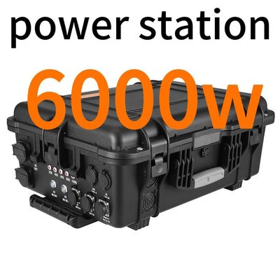 Nhà máy điện 6kw màu đen ABS hợp kim ngoài trời Cung cấp điện di động cho những cuộc phiêu lưu ngoài trời