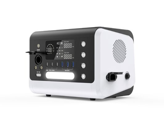 Trạm pin lưu trữ năng lượng mặt trời di động nhỏ 600W với đầu ra DC 12V/10A HT06