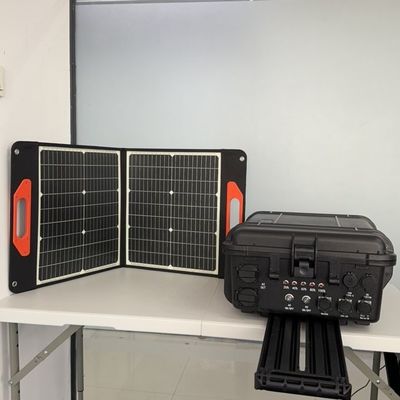 Nhà máy năng lượng mặt trời di động 3000W với công suất cao và công suất lớn màu đen