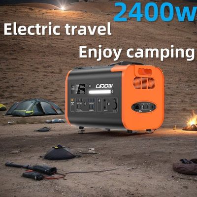 Năng lượng Nhà máy điện di động 600W 2000W 2200W Đen với bảo vệ BMS màu cam