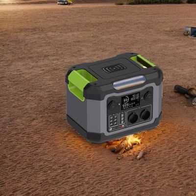 1200W AC Output 230V Trạm điện di động với máy phát điện mặt trời sạc không dây