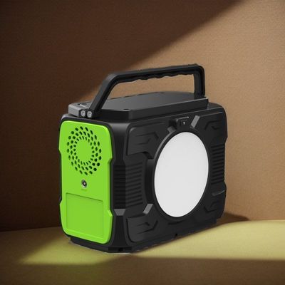 Trạm điện lưu trữ năng lượng ngoài trời 200W với thiết kế đèn pha 100W và đầu ra DC1 2