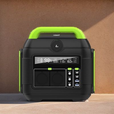 600W 110V / 220V pin lithium Nhà máy điện mặt trời di động cho môi trường thân thiện ngoài trời