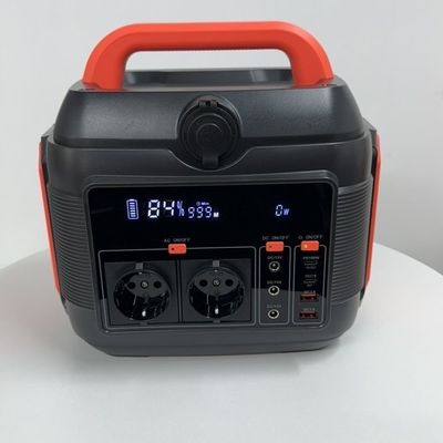 600W Nhà Sine Wave Lưu trữ năng lượng Điện lực Trạm sạc xe cầm tay với đèn LED Trại máy phát điện di động