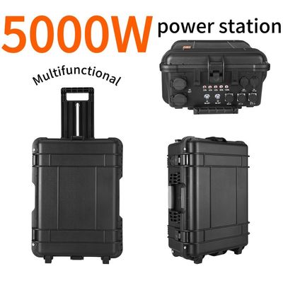 5000W Trại phát điện năng lượng mặt trời Power Bank Trạm điện di động với tấm pin mặt trời gấp