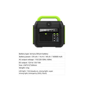 S6 600W Đường điện di động Máy phát năng lượng mặt trời để sạc máy bay không người lái Máy tính xách tay Điện thoại di động