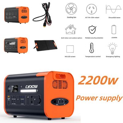 Máy phát năng lượng mặt trời sạc pin lithium 2200W cho trạm khẩn cấp và di động