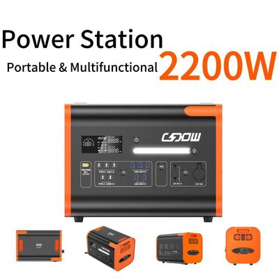 Thời gian sạc 90 phút Máy phát năng lượng mặt trời công suất cao 2200W cho nhà máy điện di động
