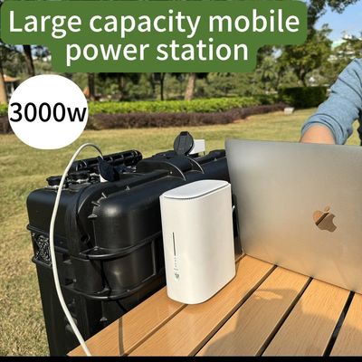 Nhà máy năng lượng mặt trời ngoài trời đa chức năng 3000W3000wh với đầu ra sóng sinus tinh khiết