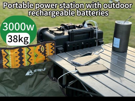 Thiết bị dập lửa tích hợp 3000W pin sạc lại Máy phát năng lượng mặt trời ngoài trời
