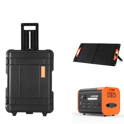 AC Output Socket All 100ah Lithium Iron Phosphate Battery Đen Máy phát năng lượng mặt trời cho trường hợp khẩn cấp
