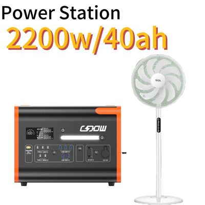 2048wh 2200W Động cơ điện năng lượng mặt trời lưu trữ năng lượng di động với Inverter sóng sinus tinh khiết