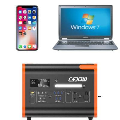 2048wh 2200W Động cơ điện năng lượng mặt trời lưu trữ năng lượng di động với Inverter sóng sinus tinh khiết