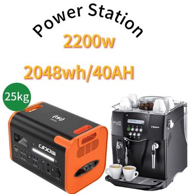 Nhà máy năng lượng mặt trời ngoài trời tùy chỉnh 2000W với cắm tiêu chuẩn của Mỹ và tuổi thọ dài