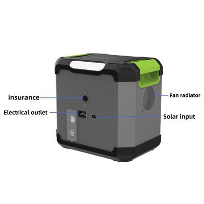 Giải pháp năng lượng sạch 1500W Đường sóng bên cạnh AC đầu vào Máy phát năng lượng mặt trời Trạm điện di động