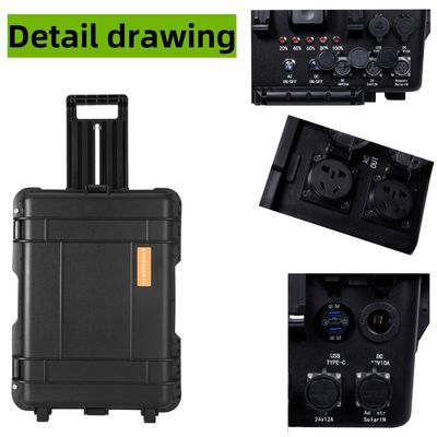 Lưu trữ năng lượng ngoài trời LiFePO4 pin 4000W Phân tích mặt trời di động Trạm điện cắm trại