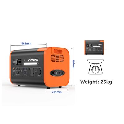 Trạm điện di động 1500W/2200W/3000W UPS với tất cả các ổ cắm đầu ra AC màu cam đen