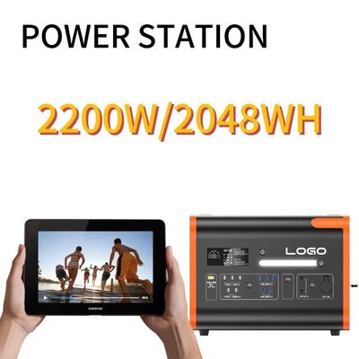 Nhà máy điện ngoài trời năng lượng mặt trời lớn 2400W cho tất cả các thiết bị tương thích
