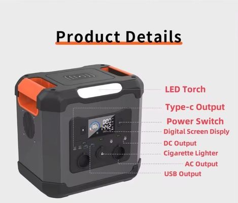 Động cơ phát điện mặt trời 1500W/1344wh Động cơ điện di động để chuẩn bị thảm họa